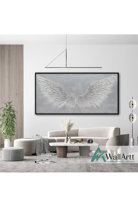The Wings Abstract 3d Heavy Textured Partial Oil Painting